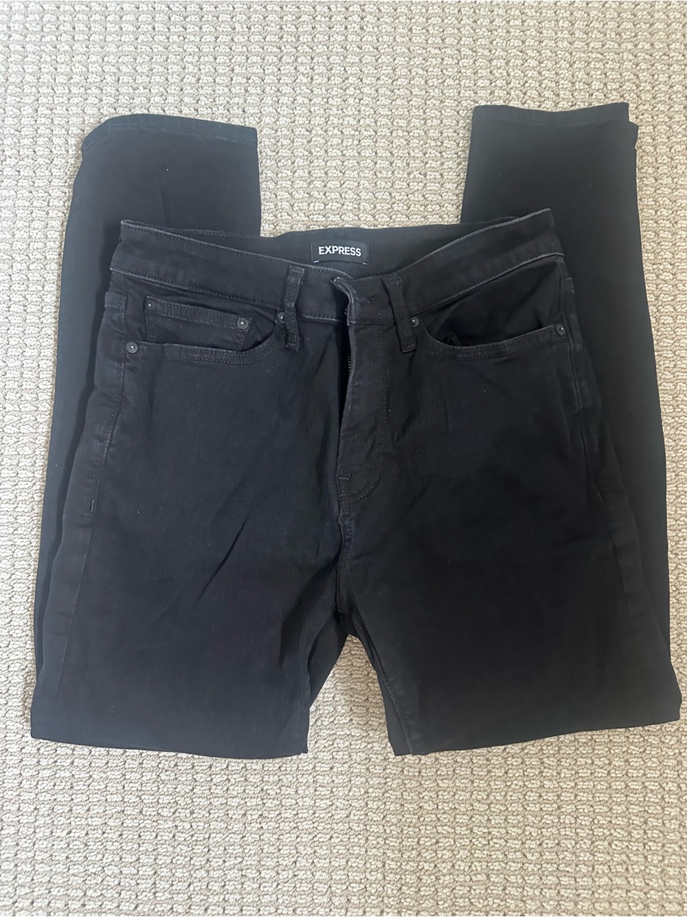 Express Men’s Black Slim Straight Jeans